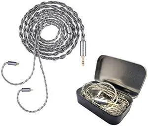 RDD The ONE Audio IEM Cable (0.78 2PIN) for hearphone in-Ear Monitor Silver Plated 1.2m 3.5mm 24K Gold-Plated Balanced Audio Plug High-Fidelity Wire Sound The high Purity Oxygen-Free Copper