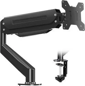 Suptek Single Monitor Mount,Adjustable Gas Spring Monitor Arm Desk Mount Monitor Stand Fits 17 20 22 23 24 26 27 32 33 inch Monitors,Holds up to 22 lbs, Black(MD18)