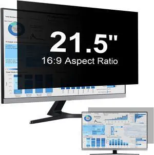 Mamol 21.5 Inch Computer Privacy Screen for 16:9 Widescreen Monitor - Removable Anti Blue Light Glare Privacy Filter, Anti-Scratch Screen Protective Film, Computer Screen Privacy Shield 21.5 in