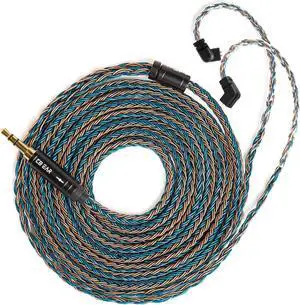 KBEAR ST16 Plus Long IEMs Earphone Cable with QDC-Type Pin for KZ ZSN/ZSN PRO/EDX PRO/ZS10 PRO/ZSN PRO X/ASX/ZSX/ZAS/ZVX/AS16/DQ6/DQS/ASX/D-Fi/Krila/PR1 PRO/PR2/ZEX CCA CRA/C12/C10 PRO (QDC 3.5MM)