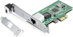 Gigabit PCIe NIC with Intel I210AT Chip, 1Gb Network Card Compare to Intel I210-T1 NIC, Single RJ45 Port, PCI Express 2.1 X1, Ethernet Card with Low Profile for Windows/Windows Server/Linux