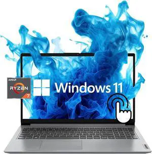 Lenovo IdeaPad 1 Business Laptop, 15.6" FHD IPS Touchscreen, 8-Core AMD Ryzen 7 5700U (Beat i7-1180G7), 16GB RAM, 1TB SSD, Radeon Graphics, Webcam, WiFi 6, Type-C, HDMI, Win 11 Home, EAT 64GB Card