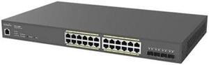 EnGenius - ECS1528P - EnGenius Cloud Managed 24-Port Gigabit PoE+ Switch with 4 SFP+ Ports - 24 Ports - Manageable - 3 Layer Supported - Modular - 240 W PoE Budget - Optical Fiber, Twisted Pair - PoE