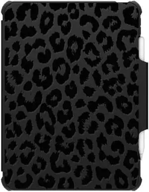 CASETiFY Impact Folio Case for iPad Pro 11" (3rd/4th Gen) - Transparent Black Leopard Print - Clear Black