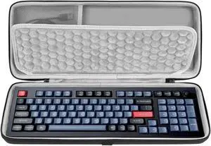 Geekria 90%-96% Keyboard Case, Hard Shell Travel Carrying Bag for 100 Keys Computer Mechanical Portable Keyboard, Compatible with Aula F99, EPOMAKER TH98 96%, Keychron K4/ K4 Pro/ V5/ Q5