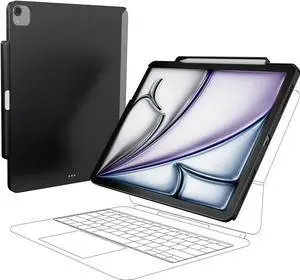 SwitchEasy CoverBuddy Lite for 2024 iPad Air 13" - Case Compatible with Magic Keyboard for iPad Air (M2), with Apple Pencil Pro Pencil Holder - Black