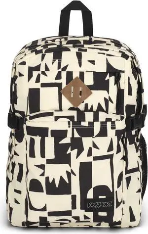 JanSport Main Campus Backpack - Travel or Work backpack w 15-Inch Laptop Sleeve and Dual Water Bottle Pockets, Cutout Black