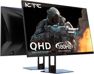 KTC 27" Gaming Monitor 180Hz QHD(2560x 1440p), 1MS,Fast IPS Monitor,122% sRGB,2X DP & 2X HDMI,HDR 10,VESA,FreeSync 144Hz 2K Monitor Black