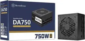 SilverStone Technology DA750 Gold, Decathlon 80 Plus Gold 750W Fully Modular ATX Power Supply, DA750-G