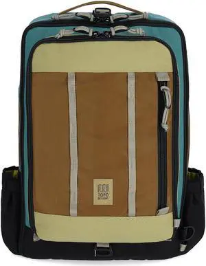 Topo Designs Global Travel Bag 30-40 Liter - Carry-on Compliant Versatile Pack, 3 Carry Options, External Laptop Sleeve (Eco-Friendly, 30L, Carribean)