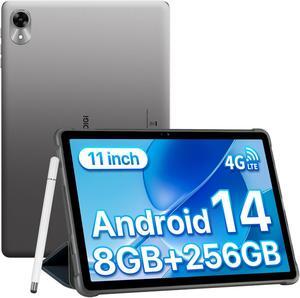 UMIDIGI G9 Tab Tablet 11 Inch,Android 14 Tablet Dual SIM Card Slots 8GB+256GB+1TB Expand,Android Tablet with Stylus&Case 7200mAh and 13+8MP Cameras,2024 Cellular Tablet with Face Unlock,GPS,FM(Gray)
