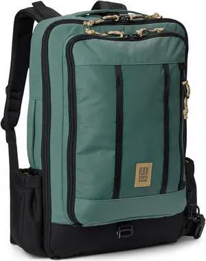 Topo Designs Global Travel Bag 30-40 Liter - Carry-on Compliant Versatile Pack, 3 Carry Options, External Laptop Sleeve (Eco-Friendly, 30L, Pine)