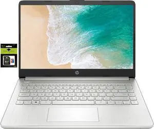 HP 14" Laptop Ultral Light for Students and Business, Quad-Core Intel Celeron Processor, 16GB RAM, 256GB Storage (128GB eMMC + 128GB Ghost Manta SD Card), HDMI, WiFi, USB-A&C, Win 11