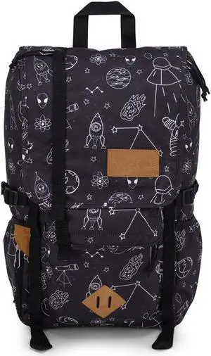 JanSport Hatchet Backpack - 15-inch Padded Laptop Compartment, Dual Water Bottle Pockets, Side Compression Straps, Cosmic City