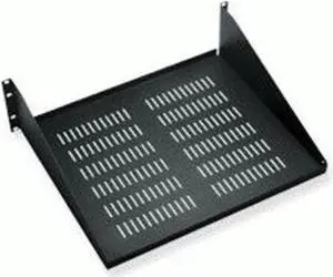 ICC 3U Server Rack Shelf, Heavy-Duty Ventilated Steel Cantilever Tray for 19" Network Equipment Racks, 15" Deep, 50 lbs Capacity, Single-Pack, Black