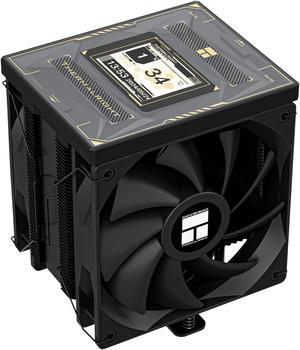 Thermalright Burst Assassin 120 Vision Digital CPU Cooler - IPS 2.4-inch Square Rotatable Display, 120mm Forward and Reverse Fan Design, Support Intel LGA1700/1150/1151/1200/1851, AMD AM4/AM5|Black
