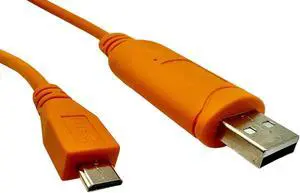 Aexus Console Cable for Aruba | FTDI 3.3V TTL | USB Type A to USB Micro-B 6 ft (1.8 Meters) | HPE JY728A | AP-CBL-SERU | Wireless Access Point | Orange Long Serial Cable