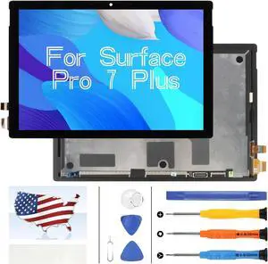 LCD Screen for Microsoft Surface Pro 7 Plus 12.3 Inch Screen Replacement for Microsoft Surface Pro 7 Plus 1960 1961 LCD Display Touch Digitizer Glass Assembly with Tool (Not Fit for Pro 7)