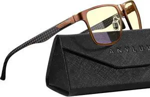 ANYLUV Blue Light Blocking Glasses Men Computer Gaming Glasses Lightweight Al-Mg Metal Anti Eyestrain Eye Protection