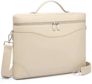 BOSTANTEN Laptop Bag for Women Work Tote Bag Leather Briefcase Messenger Bag for Bussiness Trip/Office,Fits for MacBook Pro 16 Inch, HP 15.6 Inch