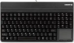 Cherry G86-62401 Compact Keyboard - Integrated Touchpad - USB - Black- Spill Resistant (G86-62401EUADAA)