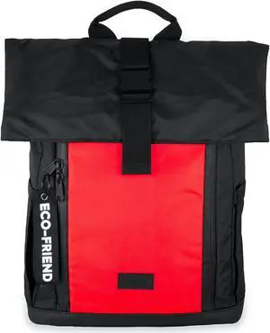 Dingbats - Waterproof Laptop Backpack - 25L Roll Top Travel Bag - Sustainably Sourced Carry on Bag with Padded Straps, Laptop and Bottle Compartments