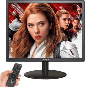 Elweyoo 17 inch Monitoring LCD Display Security Camera Monitor Multifunction Interface HDMI, AV, BNC, VGA, USB, PC Input CCTV Computer Monitor Built-in Speaker 1280x1024 Full HD, Black