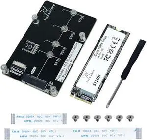 Freenove M.2 NVMe Adapter for Raspberry Pi 5 with 512GB SSD, M.2 HAT Add-on Board, Solid State Drive, PCIe 2.0 3.0, 800MB/s