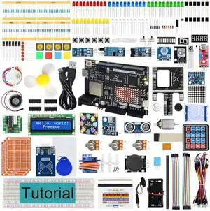 Freenove Complete Starter Kit with Board V5 Rev4 WiFi (Compatible with Arduino IDE), Arm Cortex-M4 Microcontroller, Onboard ESP32-S3, 474-Page Detailed Tutorial, 343 Items, 90 Projects