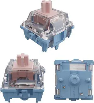 Gateron Melodic Keyboard Switches, 5-Pin 60gf Clicky Switches,Factory Pre-lubed Switches, Crisp Sound/Accurate triggering Switches, Suitable for All MX Mechanical Keyboards (72PCS)
