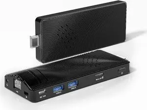 HEIGAOLAP Fanless Stick PC, Mini Computer Pentium N4200 4GB RAM 128GB eMMC (1.1 GHz), Micro PC, USB PD3.0 HDMI 4K 60Hz Wi-Fi 5.0 Gigabit Ethernet BT 5.0 on Business Office Industrial IOT Home