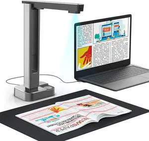 JOYUSING V320pro 16MP Book & Document Scanner, 2nd Gen Auto-Flatten & Deskew Tech, Capture A3, A4, Muil-Languages OCR, Convert to PDF/Word/Txt/Excel on Windows and PDF on Mac System