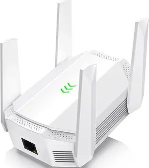 AX3000 WiFi 6 Extender, Dual Band WiFi Extender Signal Booster, Internet Booster with Gigabit Ethernet Port, Covers Up to 12,000sq.ft and 99 Devices, Faster Speed and Easy Setup, White