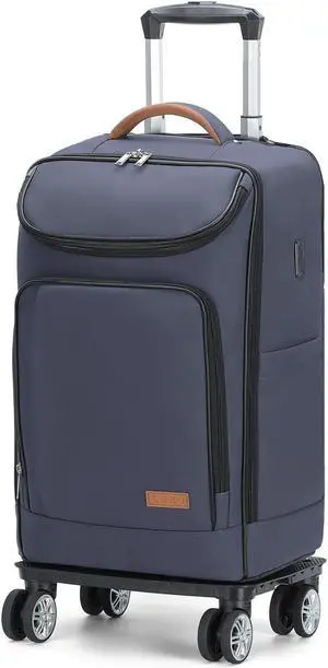 Lekebobor Travel Rolling Backpack, 18 inch Waterproof Backpack with 360deg Wheels for 15.6" Laptop, Convertible Airline Approved Travel Backpack for Men & Women, Business, Commuter(Blue)