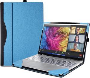 Laptop Case Cover for HP Envy x360 2-in-1 Laptop 16-ad 16z-ad 16-ac 16t-ac & for HP Zbook Firefly 16 Inch G11,Separable PU Leather Protective Bag Accessories with Thermal Vent (Light Blue)