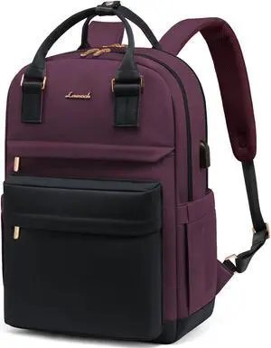 LOVEVOOK Laptop Backpack for Women Men, 17.3 Inch Laptop Bag with USB Port Fashion Waterproof Backpacks Teacher Nurse Stylish Travel Bags Vintage Daypacks for College, Work