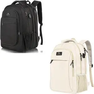 MATEIN Travel Laptop Backpack & Travel Backpack for Men Bundle | Lightweight Anti Theft College Backpack for Men Women & Expandable Laptop Backpack with USB Port Anti Theft Business Computer Bag