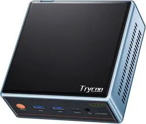 Trycoo WO4 Mini PC, AMD Ryzen 5 6600H, 16GB DDR5 512GB PCIe4.0 SSD,AMD Radeon 660M Mini Computers, Mini Computer Support Triple Screen Displays/WiFi6/BT5.2/Type-C/2.5G LAN (AMD 6600H 16+512)