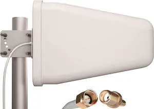 Yagi Directional Antenna 3G/4G/LTE 9dBi 806MHz-960MHz and 1.7-2.5GHz 2FT Cable w/ 2FT SMA Male Cable to TS-9 Adapter - Cell Phone Signal Log Periodic Cellular - Tupavco TP514