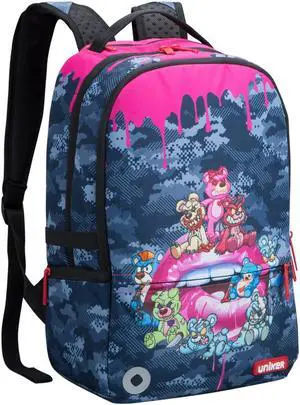 UNIKER Backpack for Girls,Graffiti Backpack for women,School Backpack for Girls, Laptop Backpack for 15.6 Inch,College Bag Computer Bag Pink, 20L