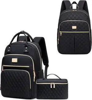 Weitars Laptop Backpack With Lunch Box And Lunch Backpack For Women 2 Pack