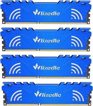 Wlizedle DDR3 RAM 32GB Kit (4x8GB) 1333MHz CL9 UDIMM, Desktop Memory Module PC3-10600 240-Pin 1.5V 2Rx8 Dual Rank Non-ECC Unbuffered PC Computer RAM Stick Upgrade - Blue