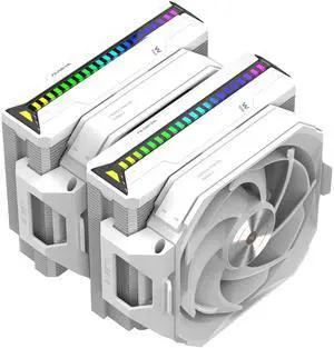 ALSEYE W700 Pro CPU Cooler Dual-Tower 290W TDP PWM 7 Heat Pipes Copper Bottom Air Cooler ARGB Voice-Activated Synchronized Rhythm Light Cover Koala Fans LGA1700/1200/2011/2066 AM5/AM4 (White)