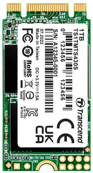 Transcend 1TB MTS430S M.2 2242 SATA3 SSD, Internal Solid State, Compatible with Laptop & PC Desktop - TS1TMTS430S