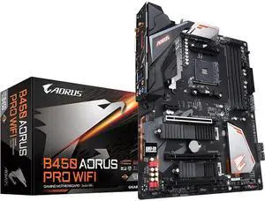 GIGABYTE B450 AORUS PRO Wi-Fi (AMD Ryzen AM4/ATX/M.2 Thermal Guard with Onboard Wi-Fi/HDMI/DVI/USB 3.1 Gen 2/DDR4/Motherboard)