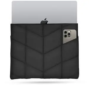 UZBL Puffy Laptop Sleeve 13-14 inch, Puffer Laptop Carrying Case for Women, Pillow Case Compatible for MacBook Air M3 2024 M2 M1, MacBook Pro 13 in 14 in, Diamond Stitched Sleeve