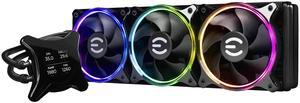EVGA CLCx 360mm All-in-One LCD CPU Liquid Cooler, 3X 120mm PWM ARGB Fans, Intel, AMD, 5 YR Warranty, 400-HY-CX36-V1