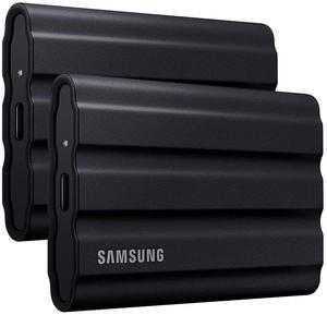 SAMSUNG MU-PE4T0S T7 4TB Shield Portable SSD, USB 3.2, Black (2-Pack)