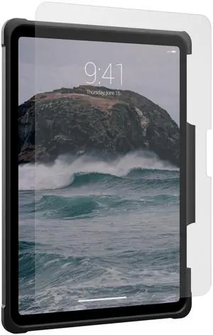 UAG Urban Armor Gear Designed for iPad Pro 11" 5th Gen 2024 Case Metropolis w/Hand Strap Black Bundle with Tempered Glass Shield Screen Protector