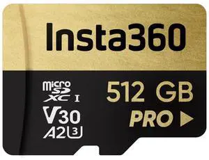 Insta360 512GB PRO microSDXC Memory Card, V30, A2, UHS-I, 90 MB/s Read/Write Speed